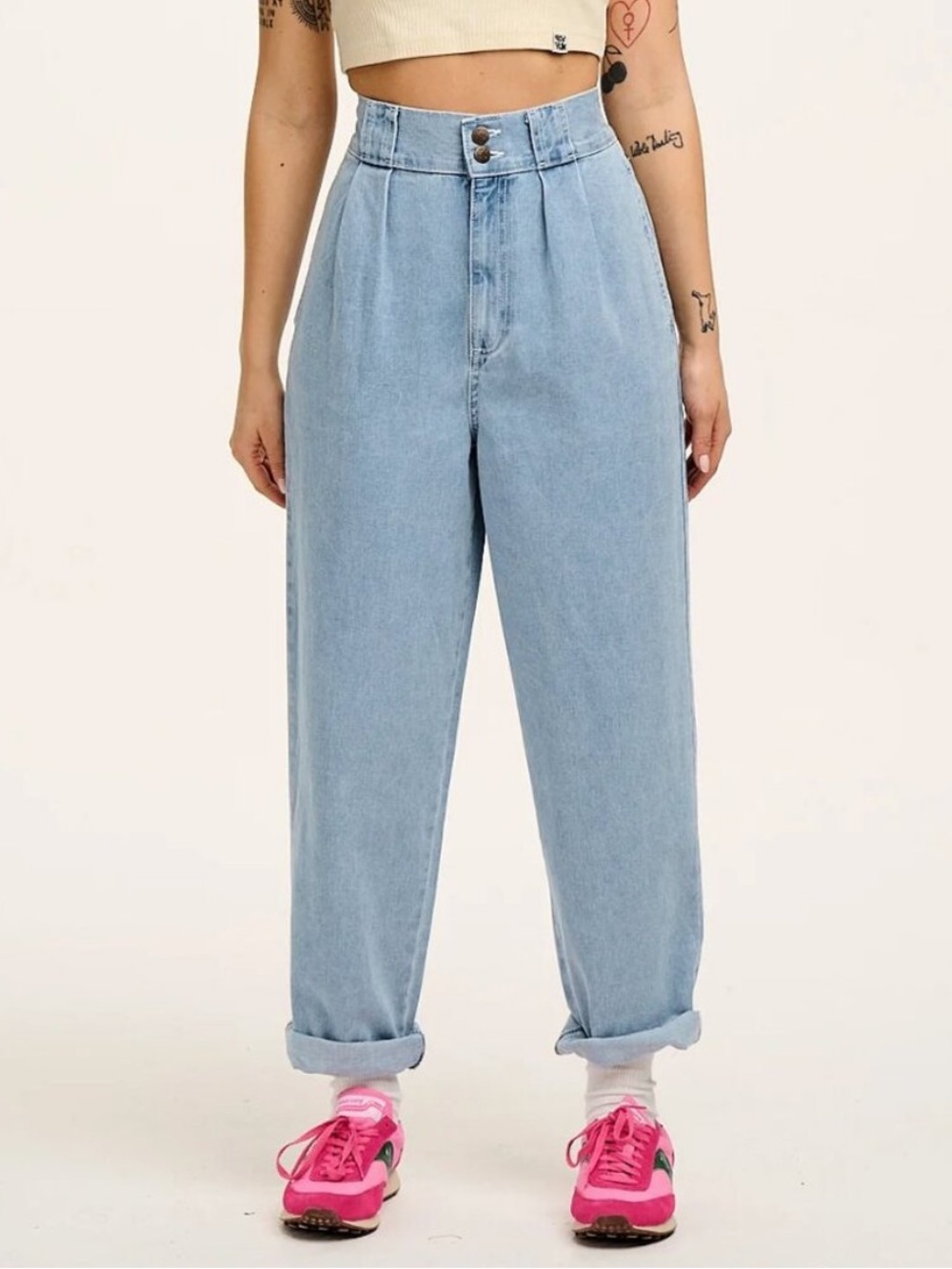 Lucy & Yak Addison Light Wash Denim High Rise Jeans
